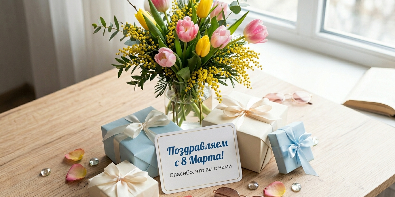 С 8 Марта! Информация по отправке заказов
