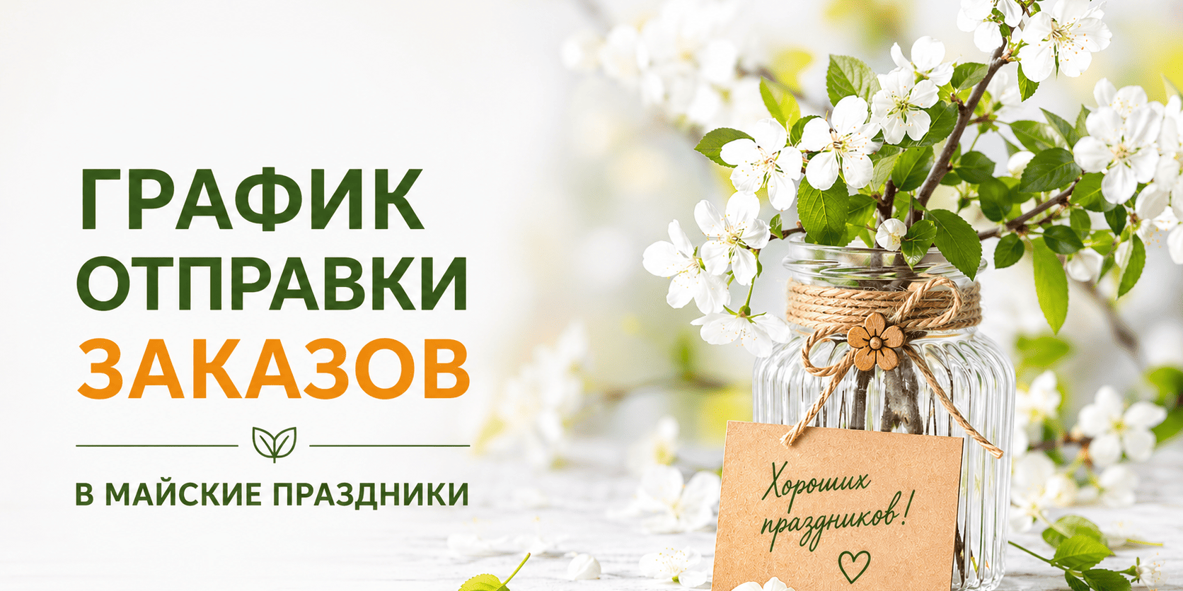 График отправки заказов в майские праздники